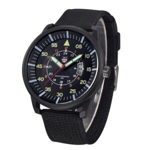 NAVIFORCE NF9044 Men Quartz Watch Analog Wristwatch Date Watches PU Strap - intl