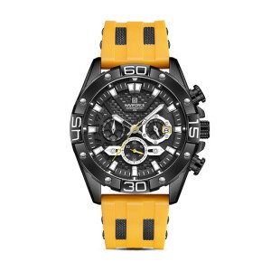 NAVIFORCE NF8019 Men Watch Sport Man Wristwatch Top Brand Luxury Military Chronograph Date Rubber Classic Quartz Male Cl