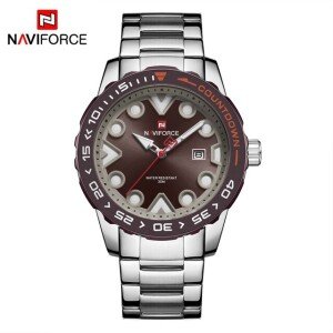 NAVIFORCE NF9178 Silver Stainless Steel Analog Watch For Men