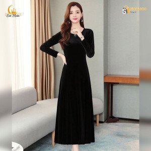 Original High Quality China Glossy Luxury Velvet Winter Wear for Woman