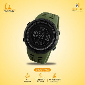 Men Digital Sports Watch Waterproof Military Stopwatch Countdown Date Alarm Aic88